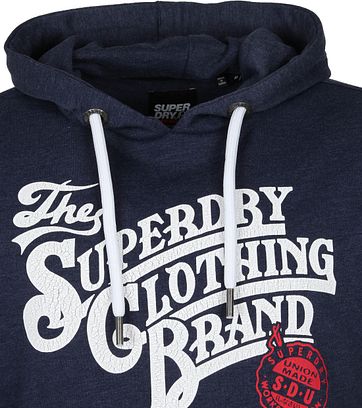 Superdry Hoodie Gasoline Donkerblauw