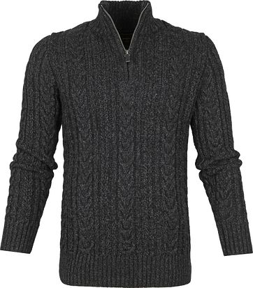 half zip black pullover