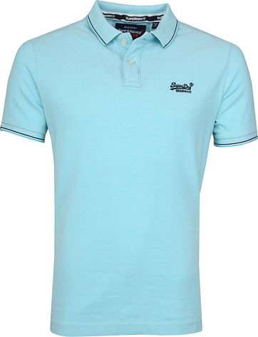 Superdry Polo Poolside Turquoise superdry kopen in de aanbieding