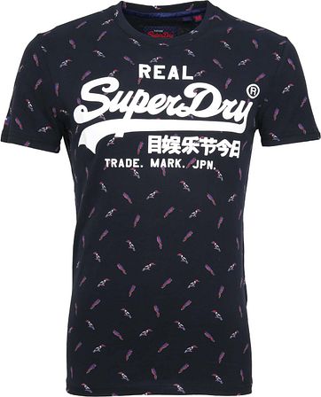Superdry T-Shirt Birds Navy