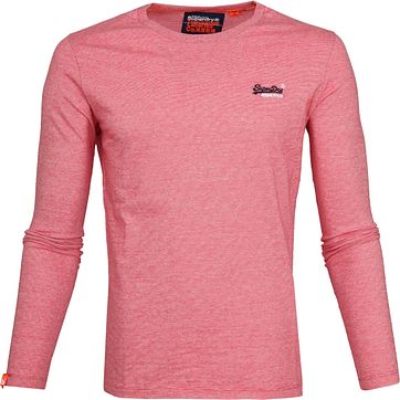Superdry T Shirt Longsleeve Rood superdry kopen in de aanbieding