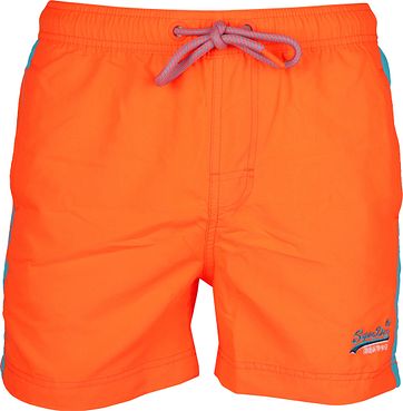 Superdry Zwembroek Beach Volley Neon Oranje superdry kopen in de aanbieding