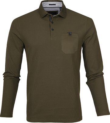 Ted Baker LS Poloshirt Leopard Army