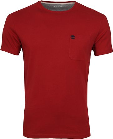 Timberland Dunstan T Shirt Rood timberland kopen in de aanbieding