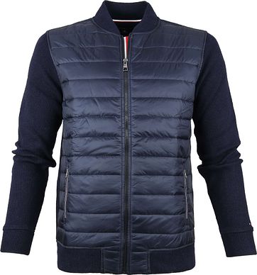 Tommy Hilfiger Baseball Strickjacke Dunkelblau