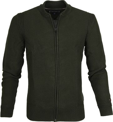 Tommy Hilfiger Cardigan Textured Green