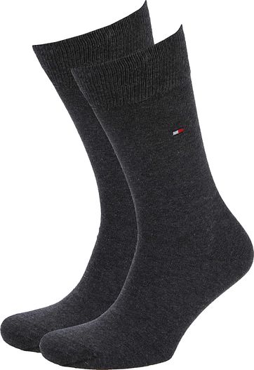 Tommy Hilfiger Classic 2-Pack Sokken Antraciet