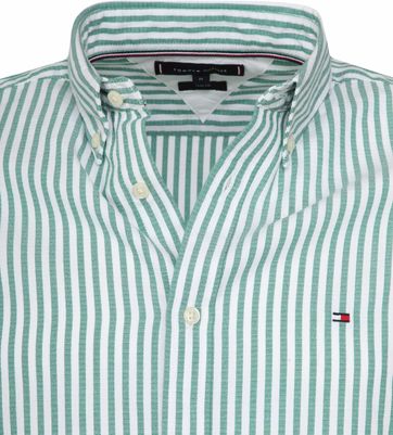 tommy hilfiger green striped shirt