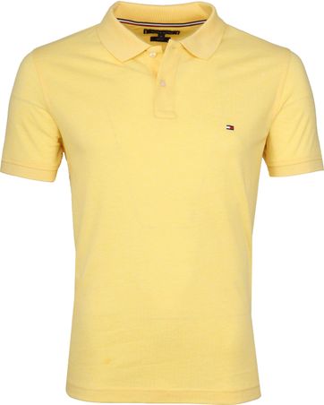 yellow tommy hilfiger polo shirt