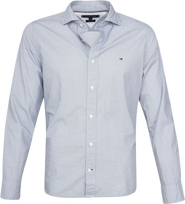 Tommy Hilfiger Hemd Fake Solid Print Blau