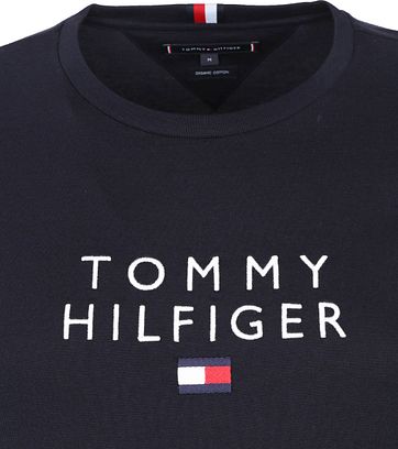 Tommy Hilfiger Logo Flag T-shirt Donkerblauw