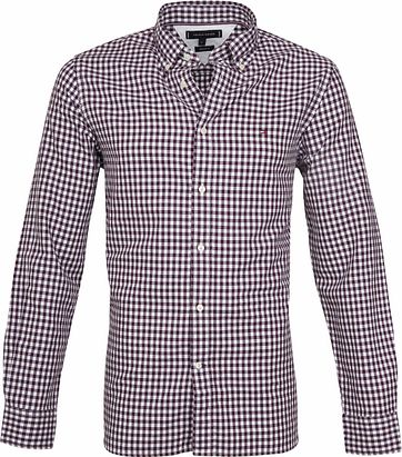 Tommy Hilfiger Overhemd Gingham Bordeaux