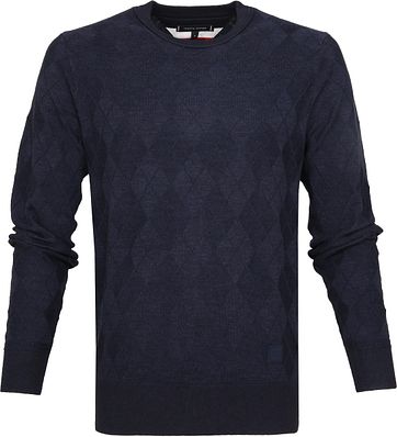 Tommy Hilfiger Pullover Argyle Dunkelblau
