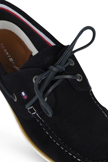 tommy hilfiger suede boat shoes