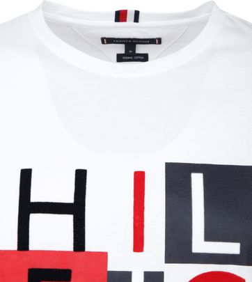 black white and red tommy hilfiger shirt