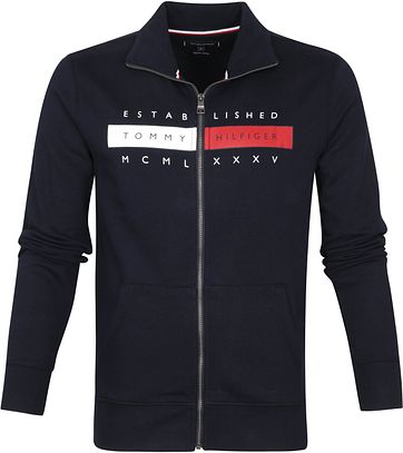 Tommy Hilfiger Zip Vest Global Donkerblauw