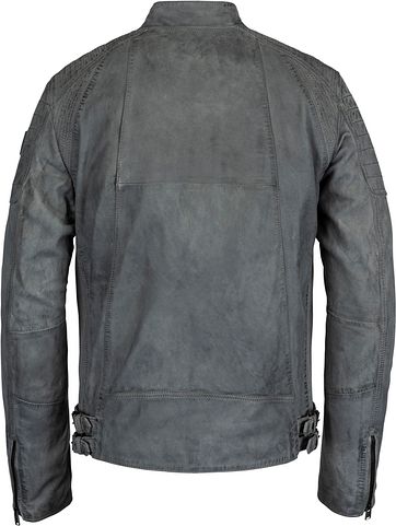 Vanguard Leder Bikebolt 2.0 Jacke Dunkelgrau