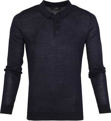 Vanguard Polo LS Wol Navy