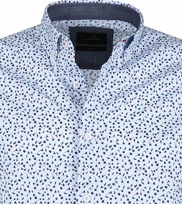 Vanguard Print Overhemd Bloemen Blauw