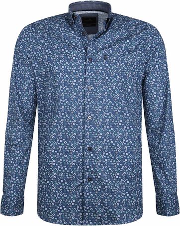 Vanguard Print Overhemd Cirkels Blauw