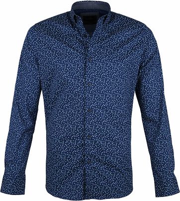 Vanguard Print Shirt Flowers Navy