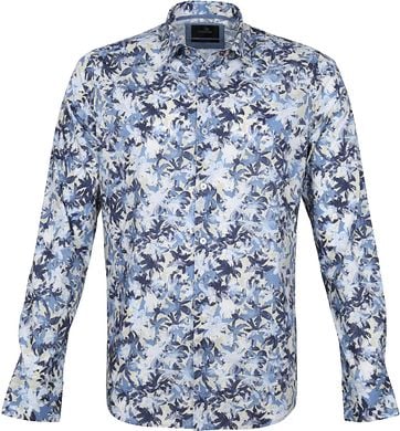 Vanguard Shirt Flower Pattern Dark Blue