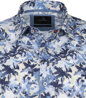 Vanguard Shirt Flower Pattern Dark Blue