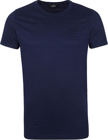 Vanguard T-shirt Strepen Donkerblauw