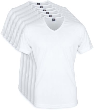 White T Shirt 6 Pack V Neck - roblox nazi t shirt