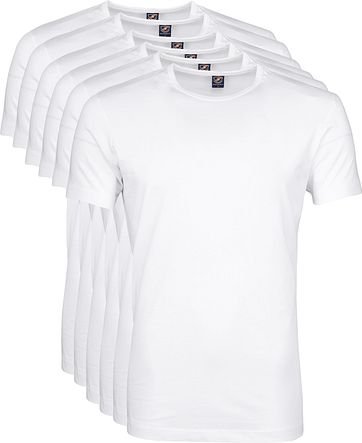 White T-shirt O-Neck 6-Pack